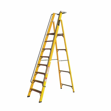 Escalera Tipo Plataforma Plegable de Fibra de Vidrio